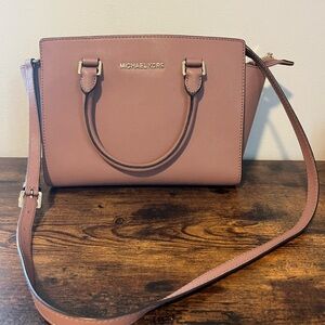 Michael Kors Dusty Rose Saffiano Satchel